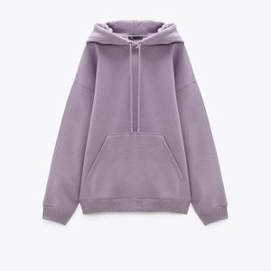 Zara oversized hoodie mauve sz M